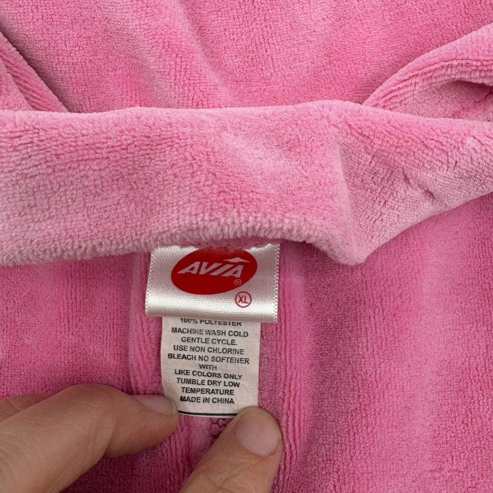 VTG Mary Kay Corporate Promo Avia Pink Velour Tracksuit Set Women's XL Full Zip - Picture 6 of 16